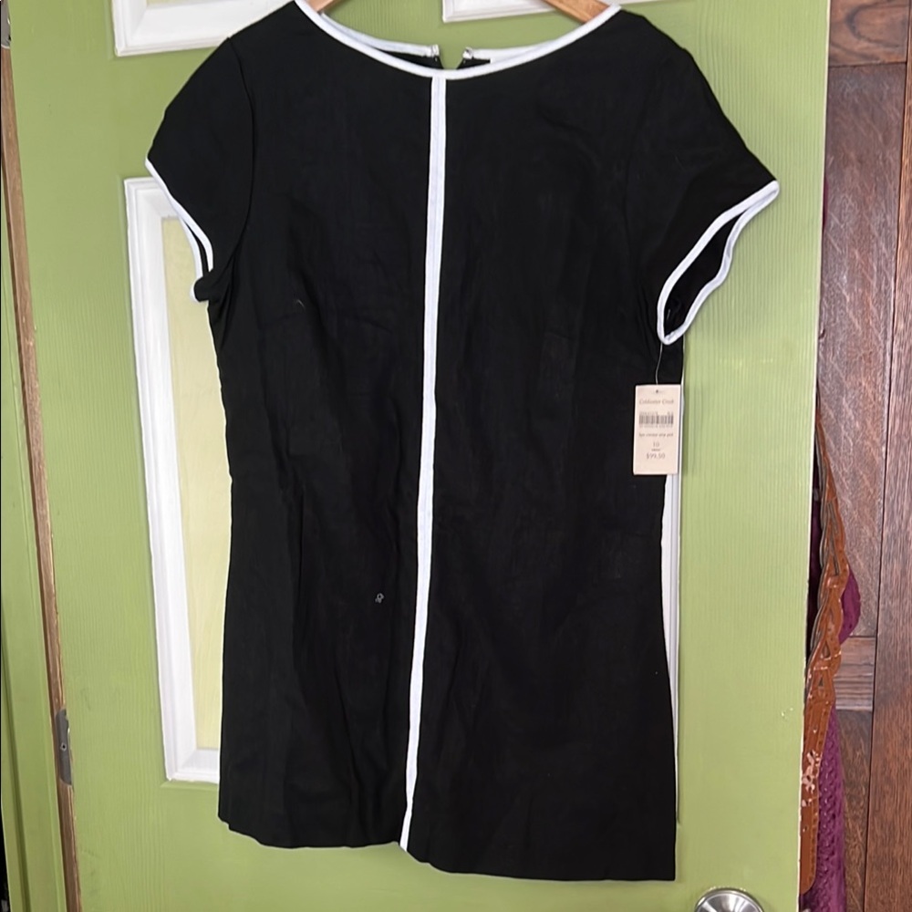 Coldwater Creek Black and White Fitted Blouse